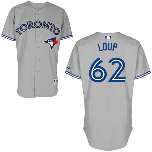 Aaron Loup #62 MLB Jersey-Toronto Blue Jays Men's Authentic Road Gray Cool Base Baseball Jersey